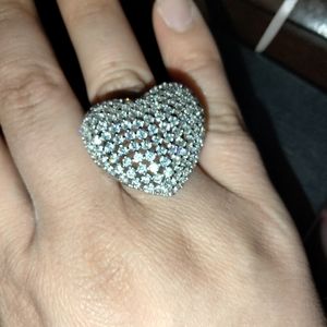 Rhinestone silver Ring size 7 china jewelry